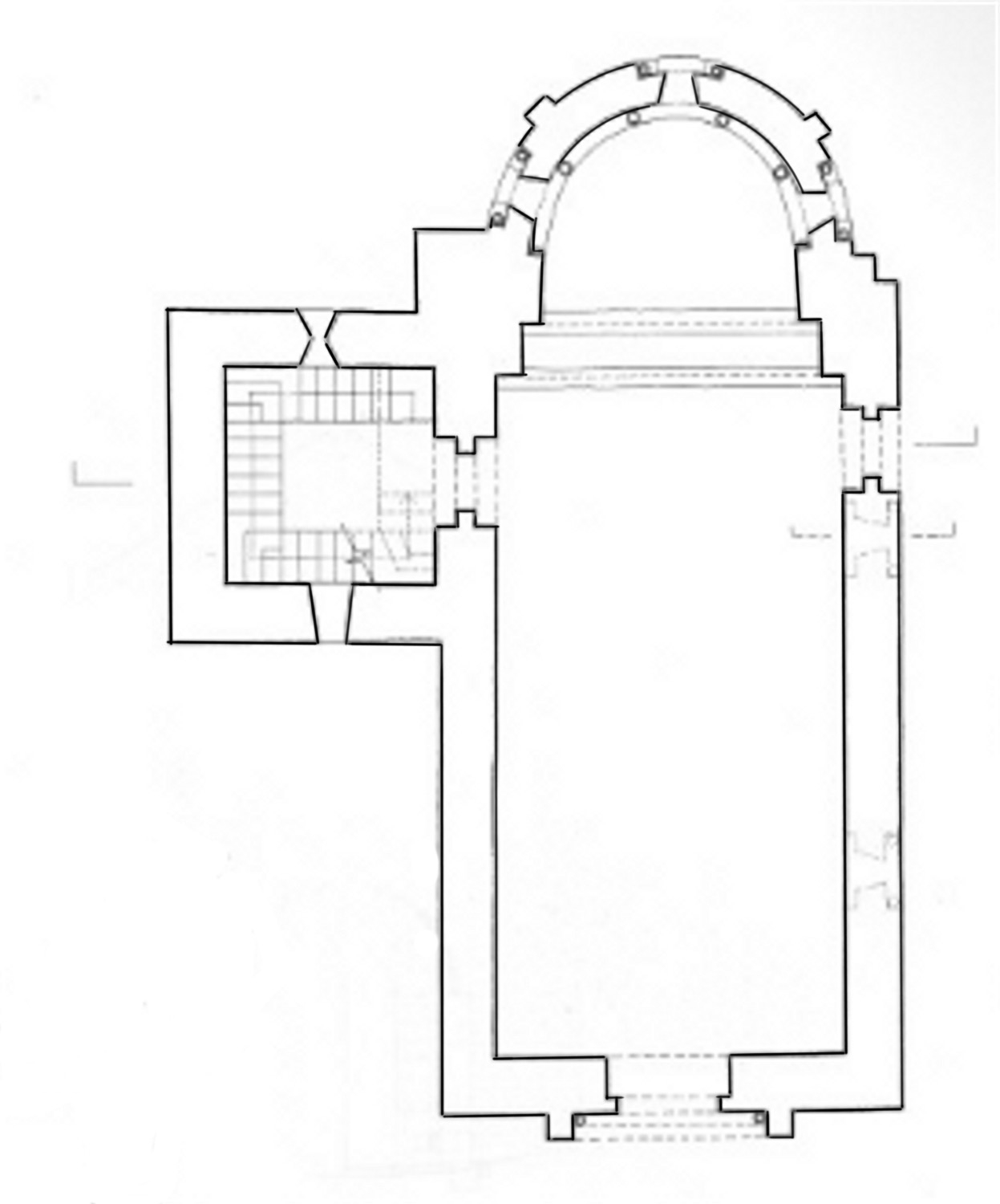 Plano de la iglesia de Iguacel